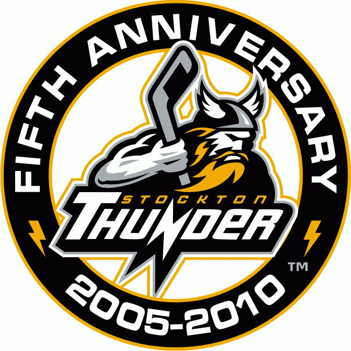 stockton thunder 2009 anniversary logo iron on transfers for clothing